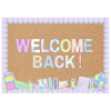 Welcome - pastelowa gazetka na rozpoczęcie roku